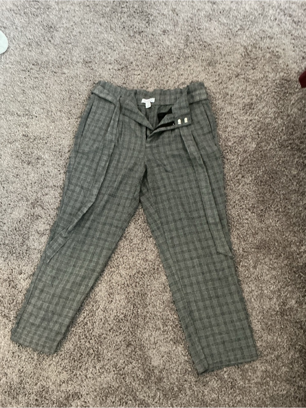Women’s Gray Plaid Dress Pants
